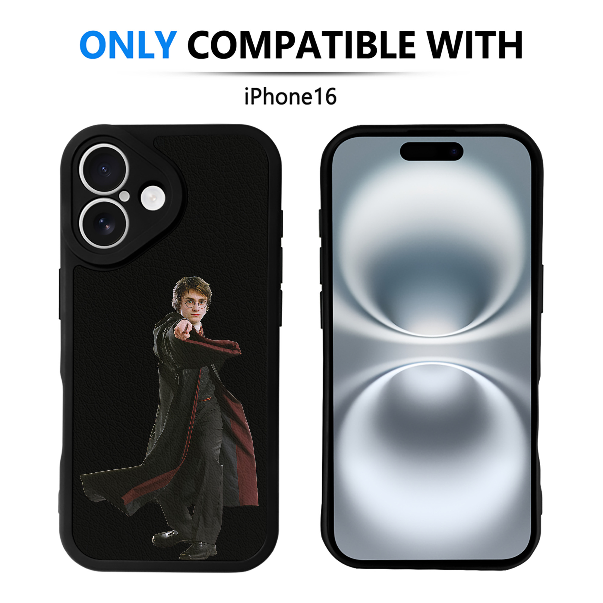 （画像用） Harry Potter ハリー・ポッターシリーズ 【iPhone 16シリーズ対応】シリコンスマホケース（レザー調） 材質：シリコン